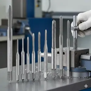 High-Strength Precision Tap & Die Set 10pcs, M1-M3.5 Industrial Metal Threading Tools, Titanium Coated Anti-Rust, for Automotive Woodworking Electronics, Portable Machining Kit, High-Speed Steel Metric Mini Taps, Professional Repair Drilling Tool Set