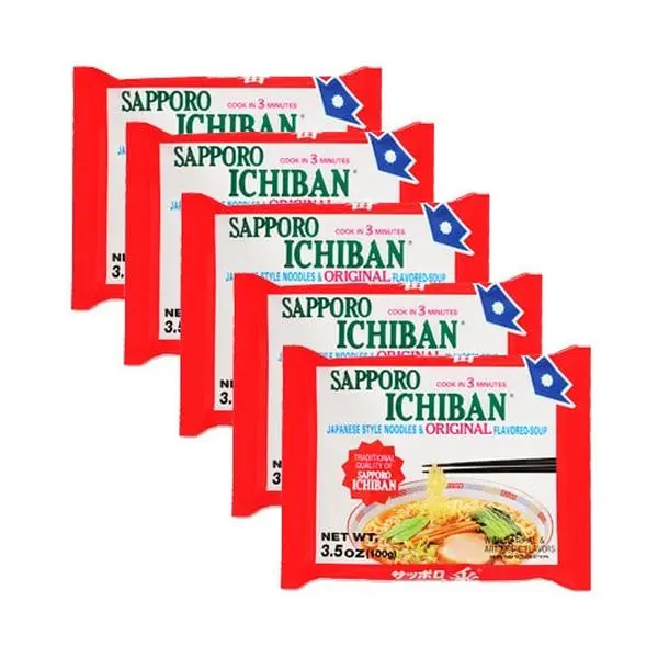 SANYO FOODS Sapporo Ichiban Ramen - Authentic Japanese Instant Noodles (5 Pack) - World's Top Rated Flavor