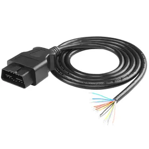 OBD OBDII Pin Male Connector to Open Pigtail Wire, ft .m OBD Diagnostic Extension Replacement Cable for Vehicle DIY