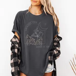 Light It Up Shirt, Crescent City Shirt, Bookish Shirt, Acotar Velaris Shirt, House Of Earth, Comfort Colors, SJM, Book Lover Shirt,