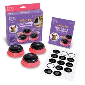 Brightkins Hunger for Words Talking Pet Next Words: Locations, 3 recordable speech buttons