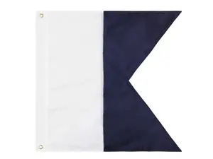 360 stand Nautical Alphabet Navy Code Signal Flag - Letter A Shape, 24x24 in Nylon Fabric, Double Stitched, Durable, Bold Colors, Handcrafted, Outdoor Home/Festive Party Backdrop Banner, Letter Shape, Wall, Standing Banner, Wall Decor Banner