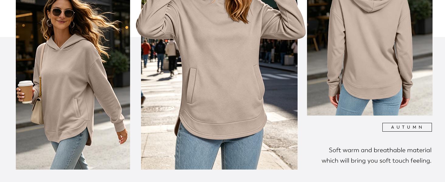 ANRABESS Women's Fashion Hoodie with Pockets | Soft Cozy Fleece Pullover Sweatshirt, High-Low Hem Loose Fit Top, Casual Work Travel Daily Wear, Fall Winter Clothing