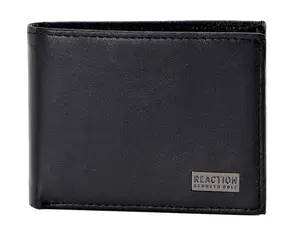 Kenneth Cole REACTION Men's RFID Protection Leather Bifold Wallet Black