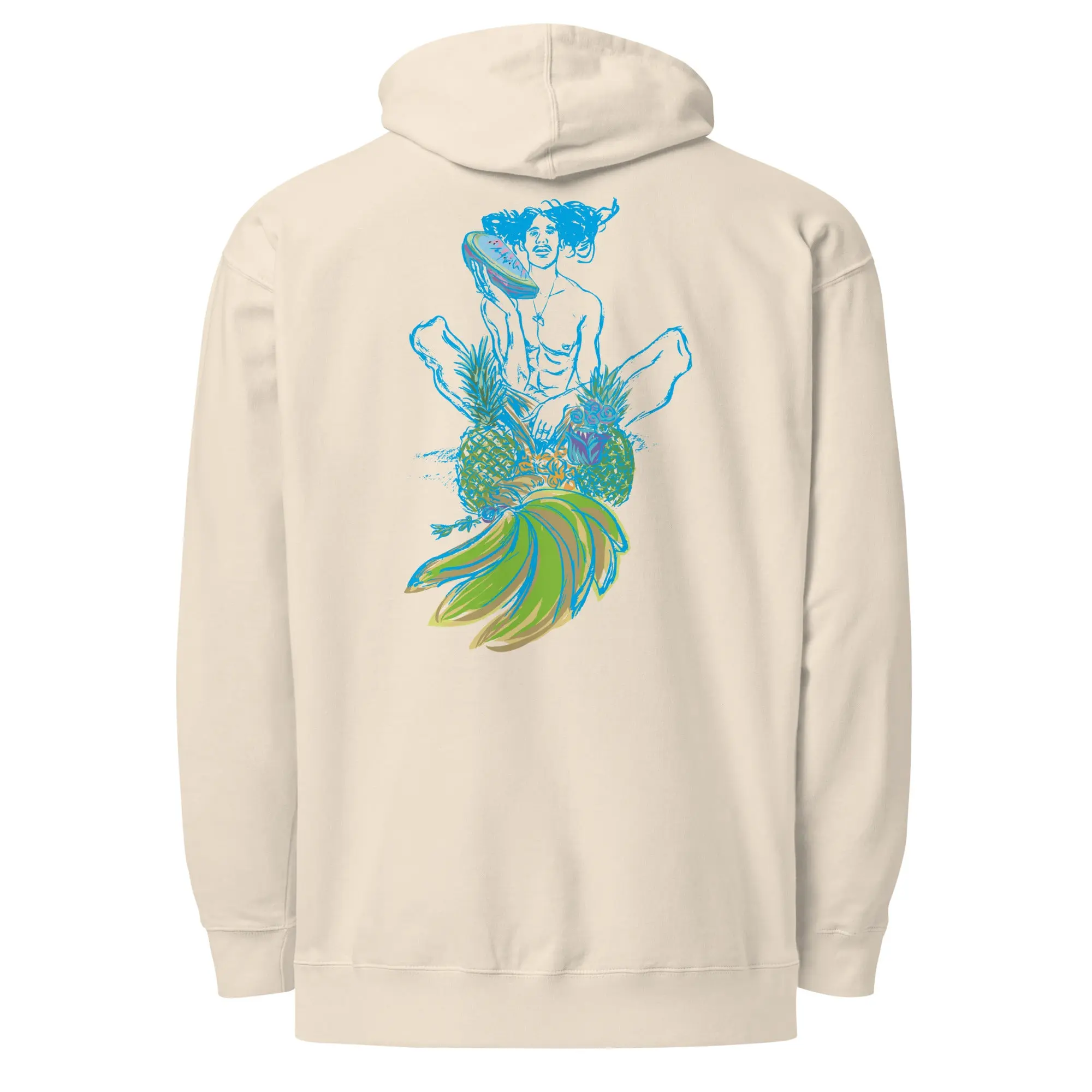 Pineapple Electric Blue, Unisex Hoodie