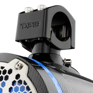 DS18 DS-CF-X8TPNEO HYDRO 8 Inch Neodymium Marine Towers with Built-in Passive Radiator 1 Inch Driver and Rgb LED Light 550 Watts Black Carbon Fiber DS18