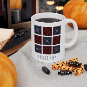 Palestine Mug, Free Palestine Coffee Cup, Palestinian Map Ceramic Mug. Drinkware Tumbler