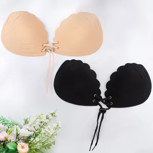 Women's Adhesive Bra Strapless Sticky Invisible Push up Silicone Bra for Backless Dress  with  Nipple Covers