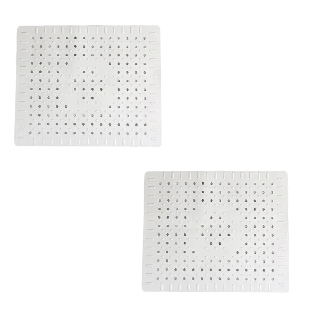 US 2-4 Pc Kitchen Sink Mat Rubber Drainer Pad Protector Non-Slip Rubber Durable