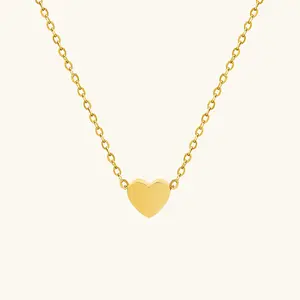 Custom Mini Heart Engraved Necklace