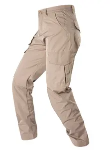 Men's Fall Winter Work Pants, Multi-Pocket, Elastic Waist, Casual Long Pants, Durable, Breathable, Thickened, Waterproof, Outdoor Gear