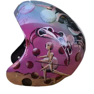 Vintage Pimp Daddy, hand painted XS skydiving helmet. Can be used as a functional Skydiving helmet or an art piece. Send it to Bonehead to have the hardware and velvet replaced.
