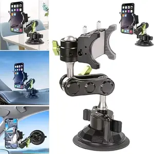 metal universal suction cup car phone holder,car dashboard navigation camera magnetic phone holder ,360° rotatable suction cup phone holder, universal adjustable ball head arm