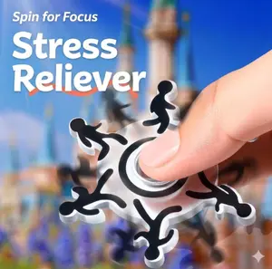 Running Man Kinetic Spinner – Animated Visual Illusion Fidget Toy, Stress & Anxiety Relief, Perfect for Office & Desk Decor stress relief gifts for men