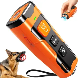 Ultrasonic Dog Bark Deterrent Portable Dog Training Device Safe & Effective for Indoor & Outdoor Use Stopping Dog Barking Orange