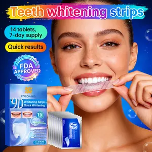 Advanced 9D Teeth Whitening Strips, 15-Minute Instant Brightening for a Confident Smile, 3D Fit Design for Stubborn Yellow Stains, Enamel Safe & Gentle Formula, Visible Results in 7 Days, Professional Dental Kit. Oral Brush Coffee Daily Flawless Sensitive