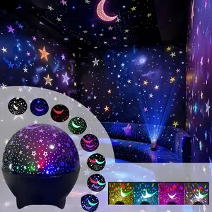 Moonlight Starry Sky Decorative Night Light, Aurora Projector Lamp, Multiple Color Modes, Holiday Decoration Lamp, Perfect for Bedroom, Party, Birthday Gift, Led Mood Light