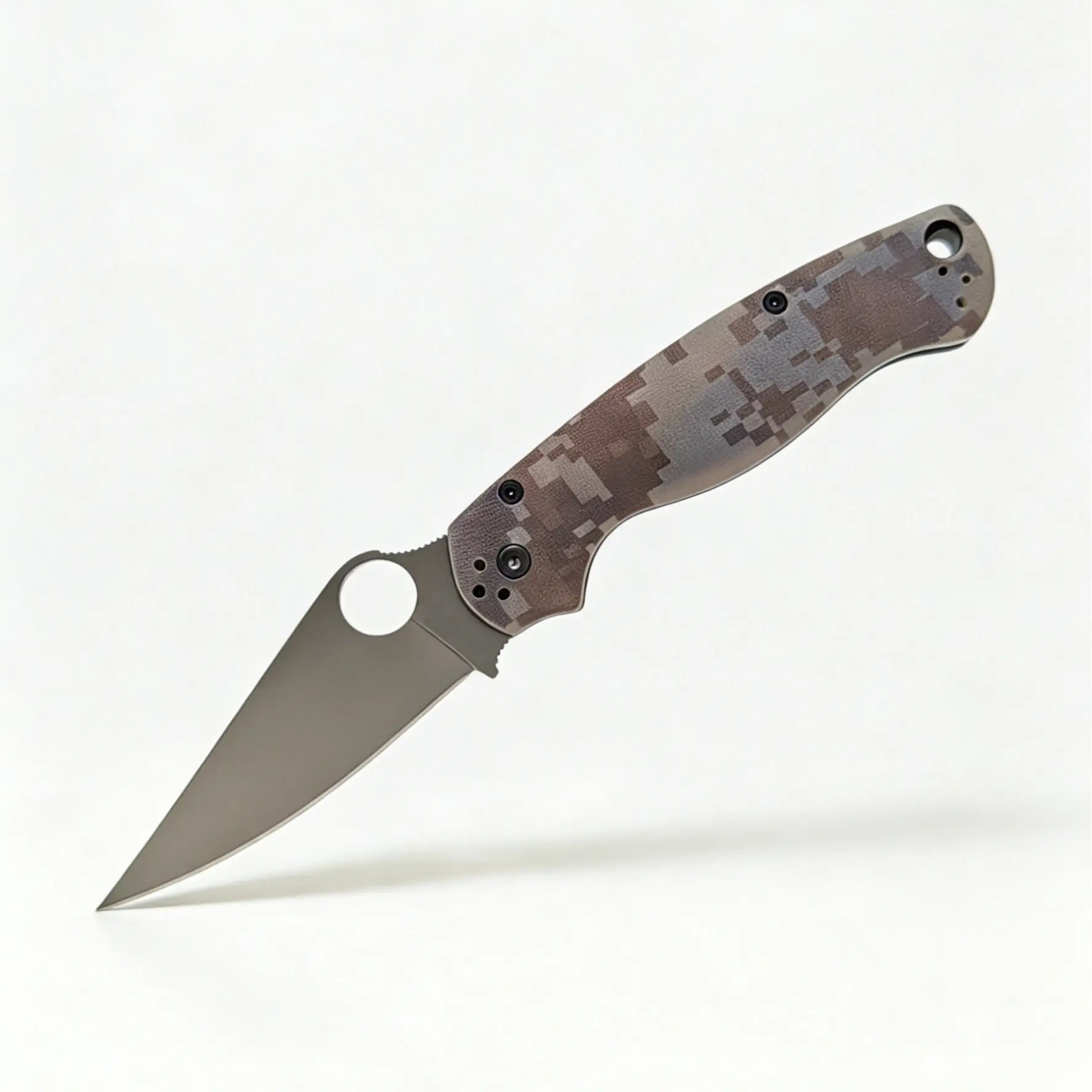 Camouflage Blue Handle White Blade
