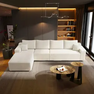 【Deals For You Days】NMXVXMN  132" Boneless Cloud Sectional Couch Sofa with Comfy Chaise - Modern L Shape Sofa for Living Room Bedroom Apartment Lounge,No Assembly Required
