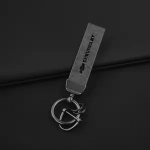 Classic Leather Car Key Ring, Auto Key Pendant for Chevrolet Models, Durable Design, Perfect Accessory for Chevy Owners, Leather Keychain