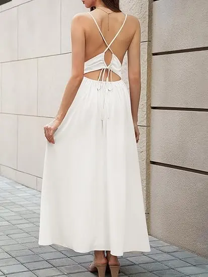 deep v neck flowy dress Nox Anabel T133 Backless Tiered Homecoming Dress Sage Green / 12 main image 1