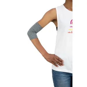 2 Pack Unisex Heathered Support Sleeve for Continuous Glucose Monitor or PICC Line