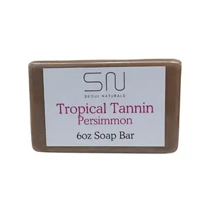 Seoul Naturals Tropical Tannin Persimmon Soap Bar, Piña Colada Scented, Nonenal Odor Neutralizer, k beauty, 6 oz