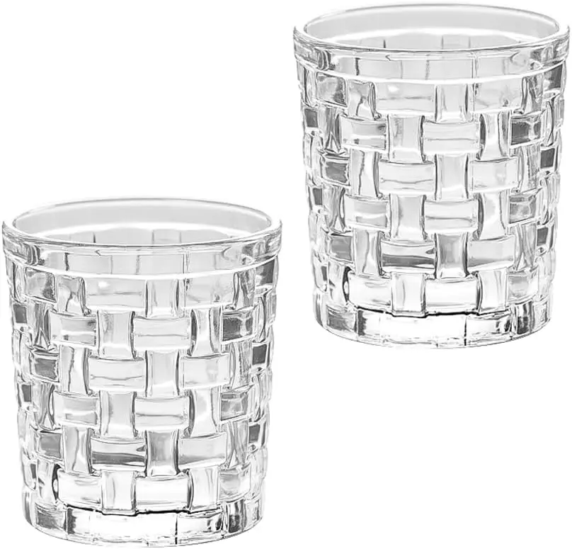 Clear Tiki Glasses Tumblers. Drinking Water Glass Cups Set of 2.  Tumblers 10 oz. Suitable for Juice, , , Dessert & More.