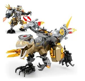 2-in-1 Dinosaur Transformer Set - T-Rex & Pterosaur Models with Display Stand, Creative Room Decor for Kids | #BuildingToys #KidsRoomIdeas