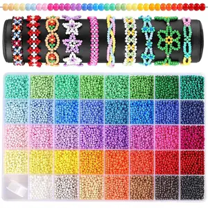 9600pcs Multicolor 3mm Seed Beads, Vibrant Rainbow Series Glass Beads, Ideal for Jewelry Making, Bracelets, Necklaces, Earrings, DIY Crafts
