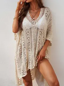 Crochet Hollow Tie Cover-up