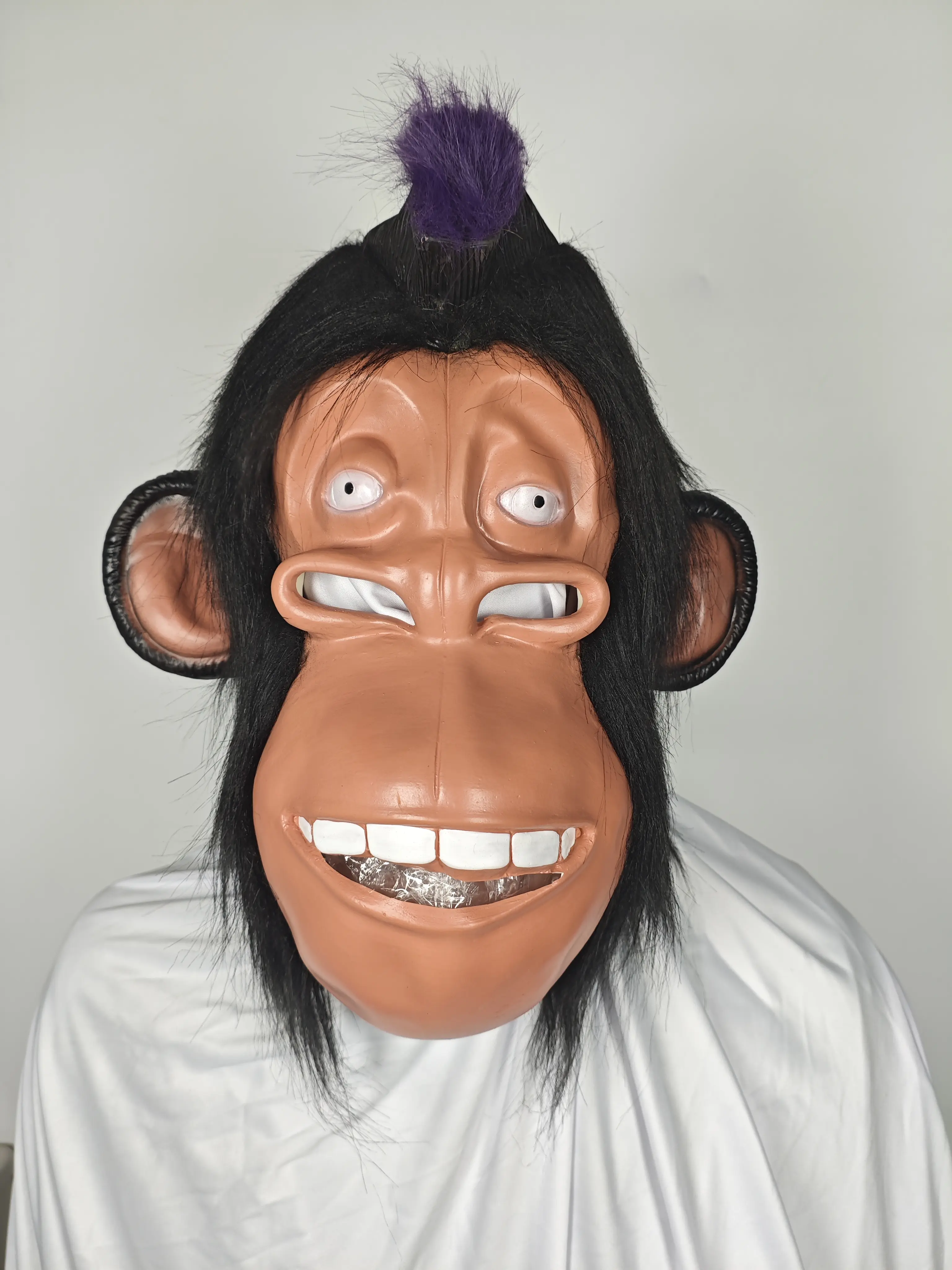 Adult Gorilla Ultra Latex Party Mask - Photorealistic Headpiece with Ears, Teeth, Ideal for Cosplay, Prank Games (Festive & Party Accessory)