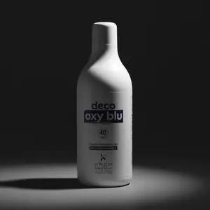 KROM DECO OXY BLU Oxidizing Emulsion in Cream with Blue & Red Pigments for Optimal Bleaching Results 40 Vol