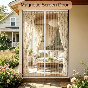 Magnetic Mosquito Screen Door, Summer Must-Have, Ventilated & Breathable, No Drilling Installation, Quiet Automatic Adsorption, Household Door Curtain, Slide Door