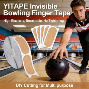 Yitape Skin-Friendly Bowling Finger Tape, Super Elastic Joint Movement, Self-Adhesive Waterproof Sweatproof, 50 Pieces for Men and Women