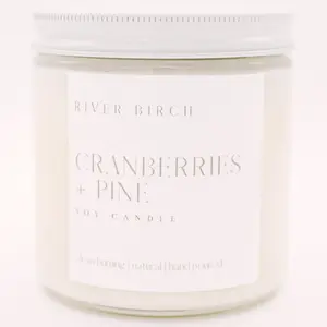 Cranberries + Pine - 16 oz Clear Jar