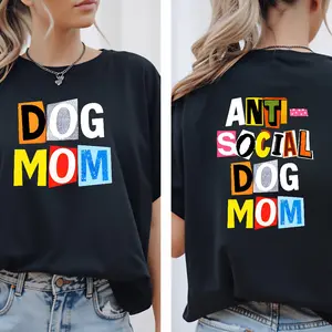 Anti Social Dog Mom Shirt, Dog Lover Dog Mama, Dog Mum, Dog Owner, Puppy Handling Unisex 100% cotton tee#Dog Mom Shirt#Dog Mama#Dog Lover#Gift for