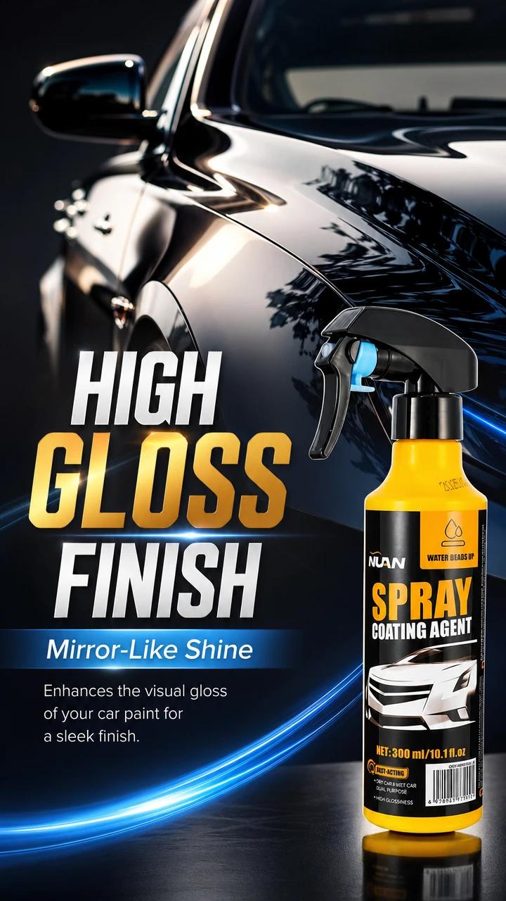 NUAN Car Ceramic Coating Spray – Paint Protection, Car Detailing, Easy Application, Long-Lasting Hydrophobic Formula, Gloss & Shine Booster NUAN Car Ceramic Coating Spray – Paint Protection, Car Detailing, Easy Application, Long-Lasting Hydrophobic Formula, Gloss & Shine Booster
