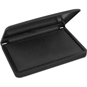 Large Black Stamp Pad 2-3/4" by 4-1/4" Premium Quality Felt Pad