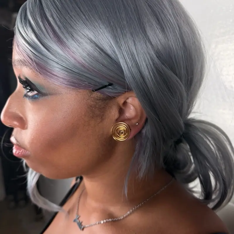 Non-Pierced Gold Earring  Coiled Echo Loop