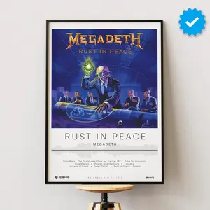 Megadeth Poster | Rust in Peace Poster | Album Poster Prints | Wall Decor Posters | Album Cover | Metal Music Poster