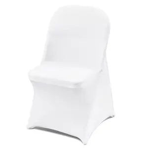 fathersdaygift VEVOR Stretch Spandex Folding Chair Covers, Universal Fitted Chair Cover, Removable Washable Protective Slipcovers, for Wedding, Holiday, Banquet, Party, Celebration, Dining (12PCS White)