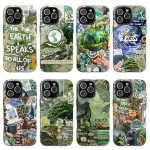 Earth Day Phone Case Planet Environmental Suitable for iPhone 17-11 Pro Max/Plus and  Samsung Galaxy S23-25
