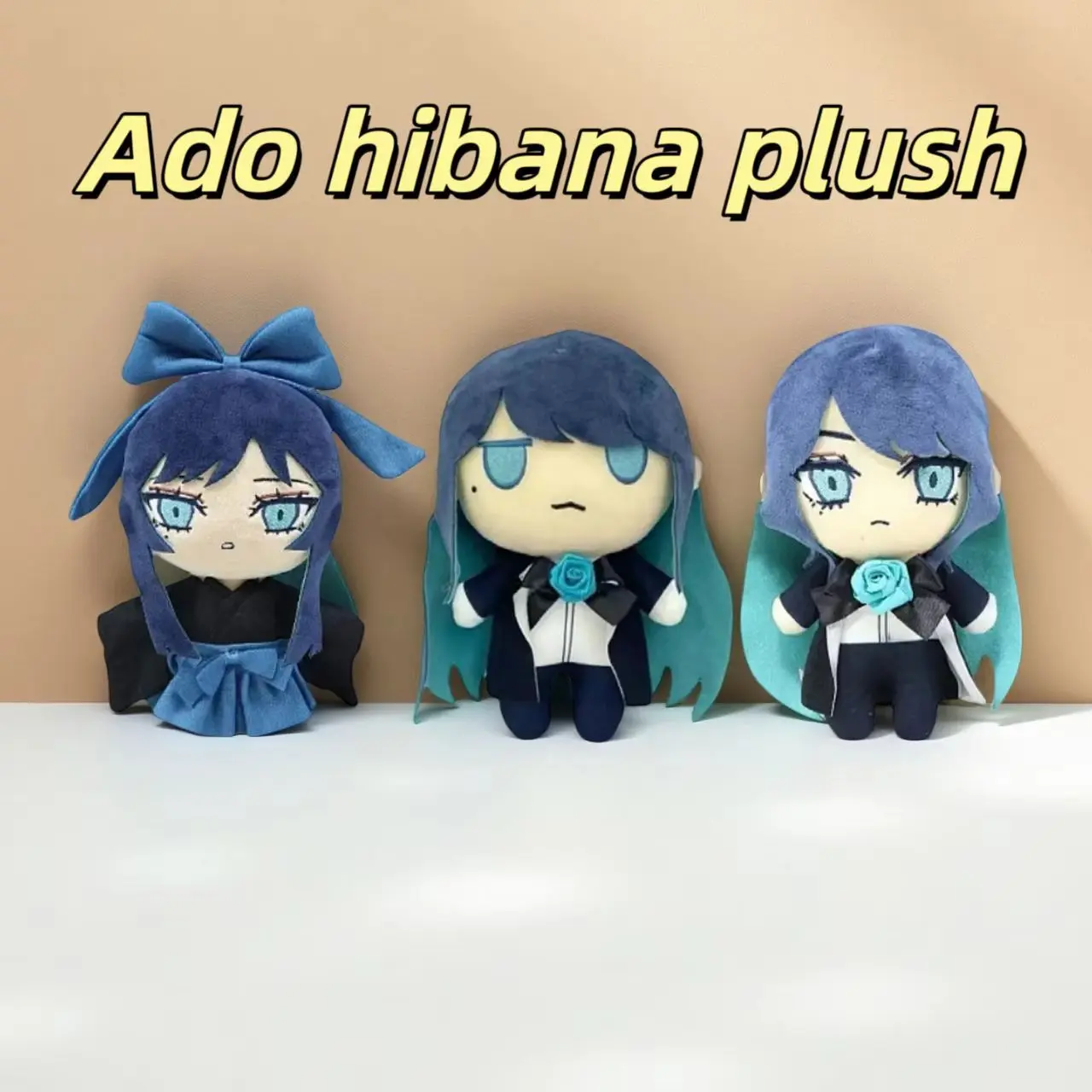 Ado Hibana Soft Plush Toy Doll - Japanese Virtual Idol, Cute Collectibles, Chibi Look Chibi Plush Stuffed Toys, Cross-Border New Cartoon Style Anime Mascot for Enthusiasts, Ado Hibana Plush Toy Doll