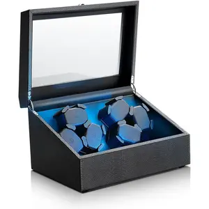 Watch Winder for Automatic Watches,Ultra Quiet ,4 Automatic Watches and 6 Extra Watch Storage Spaces, PU Leather Crocodile Styling