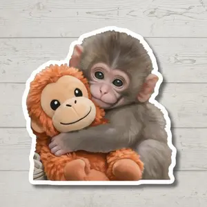 Viral Baby Monkey Sticker -  Punch the Monkey Cute sticker