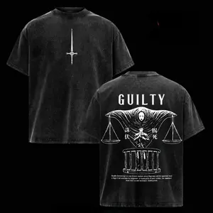 Hiromi Higuruma Anime Graphic Tee, Vintage Washed Jujutsu Kaisen Oversized Cotton T-Shirt, Deadly Sentencing & Judgeman Domain Expansion Print, Unisex Streetwear Top, Casual Everyday Outfit, Trendy Manga Fan Gift, Edgy Urban Style