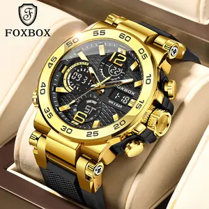 FOXBOX Men's Fashion Sports Watch, 50M Water-Resistant, Luminous Display with Digital Dial