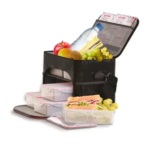FitRx Meal Prep Carry-All Cooler, Insulated Lunch Bag with Containers and Ice Packs