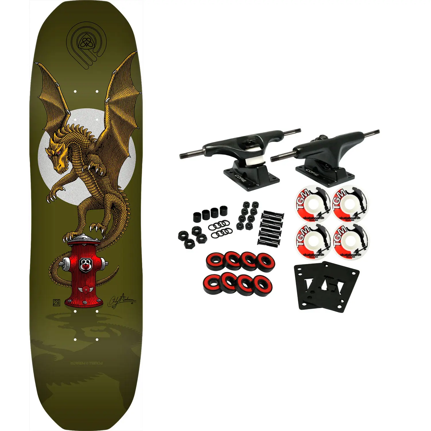 Powell Peralta Skateboard Complete Andy Anderson Hydrant Maple 8.4